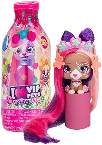 VIP Pets - Spring Vibes Series - Includes 1 VIP Pets Doll, 9 Surprises, 6 Accessories for Hair St... | Amazon (US)