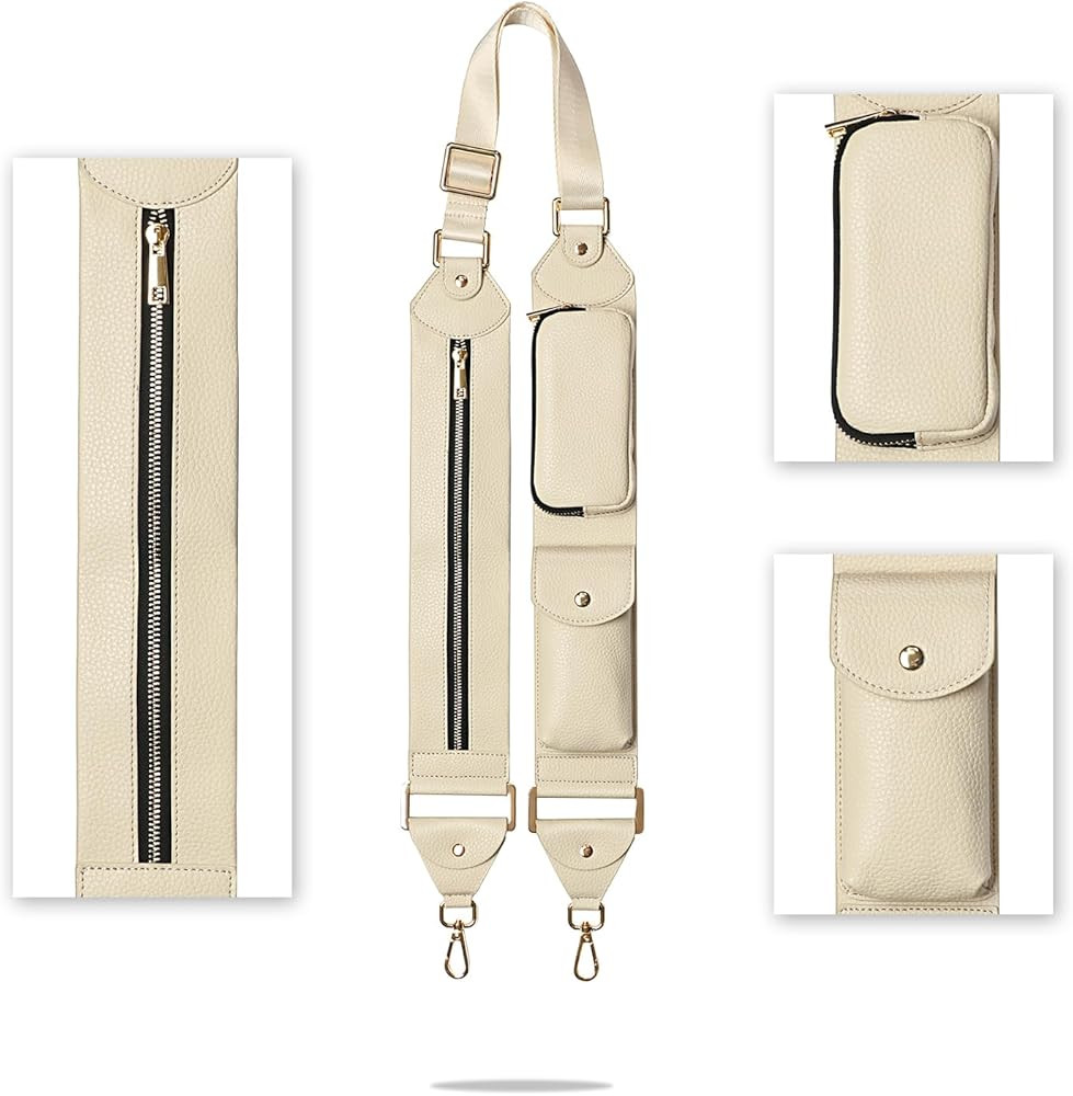 LUCKYCOIN Shoulder Strap Replacement, Bag Strap Replacement Crossbody with Storage Space, Leather... | Amazon (US)