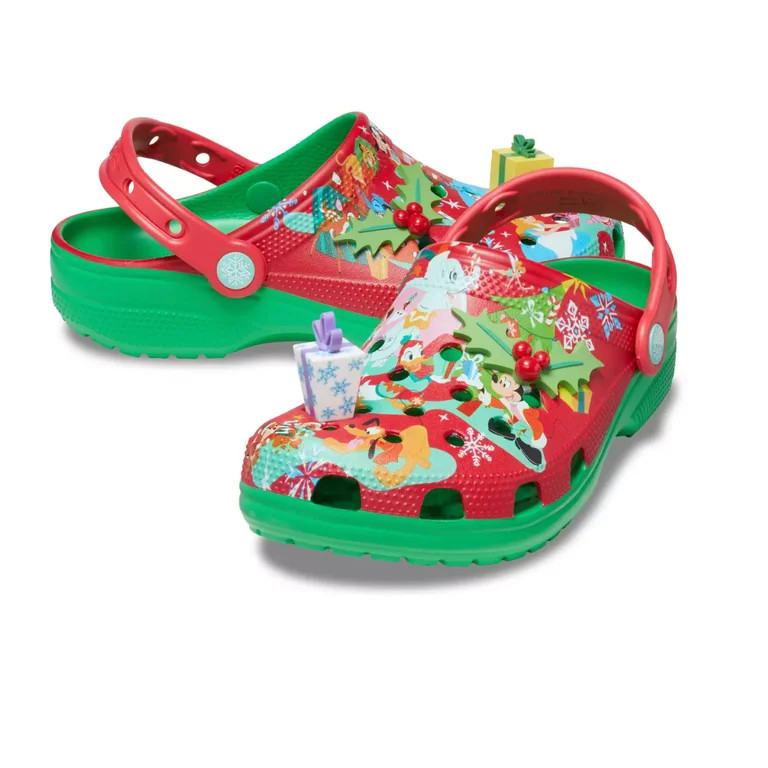 Disney Parks 2023 Holiday Mickey and Friends Clogs for Adults by Crocs M12 New | Walmart (US)