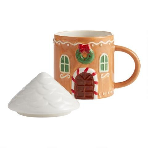 Gingerbread House Figural Lidded Mug | World Market