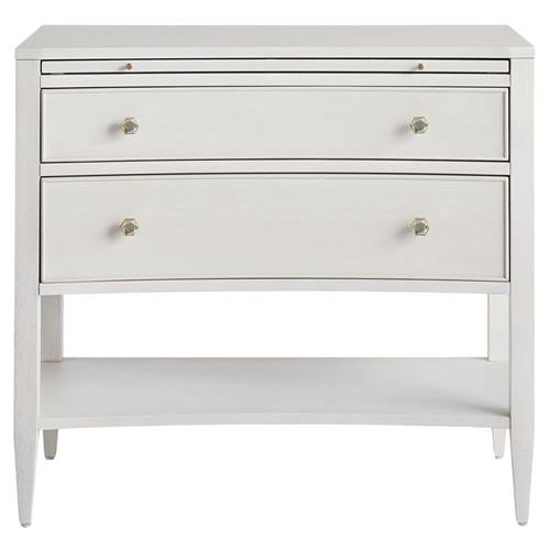 Kyng Rustic Lodge Cream Wood 2-Drawer Nightstand | Kathy Kuo Home