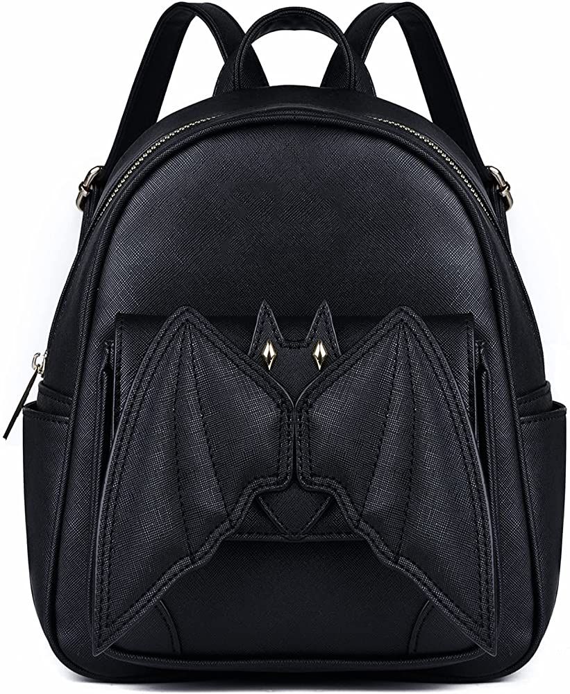 Mini Backpack Bat Purse Gothic: Leather Backpack Goth Backpack With Wings Mini Bookbags for Women Ba | Amazon (US)