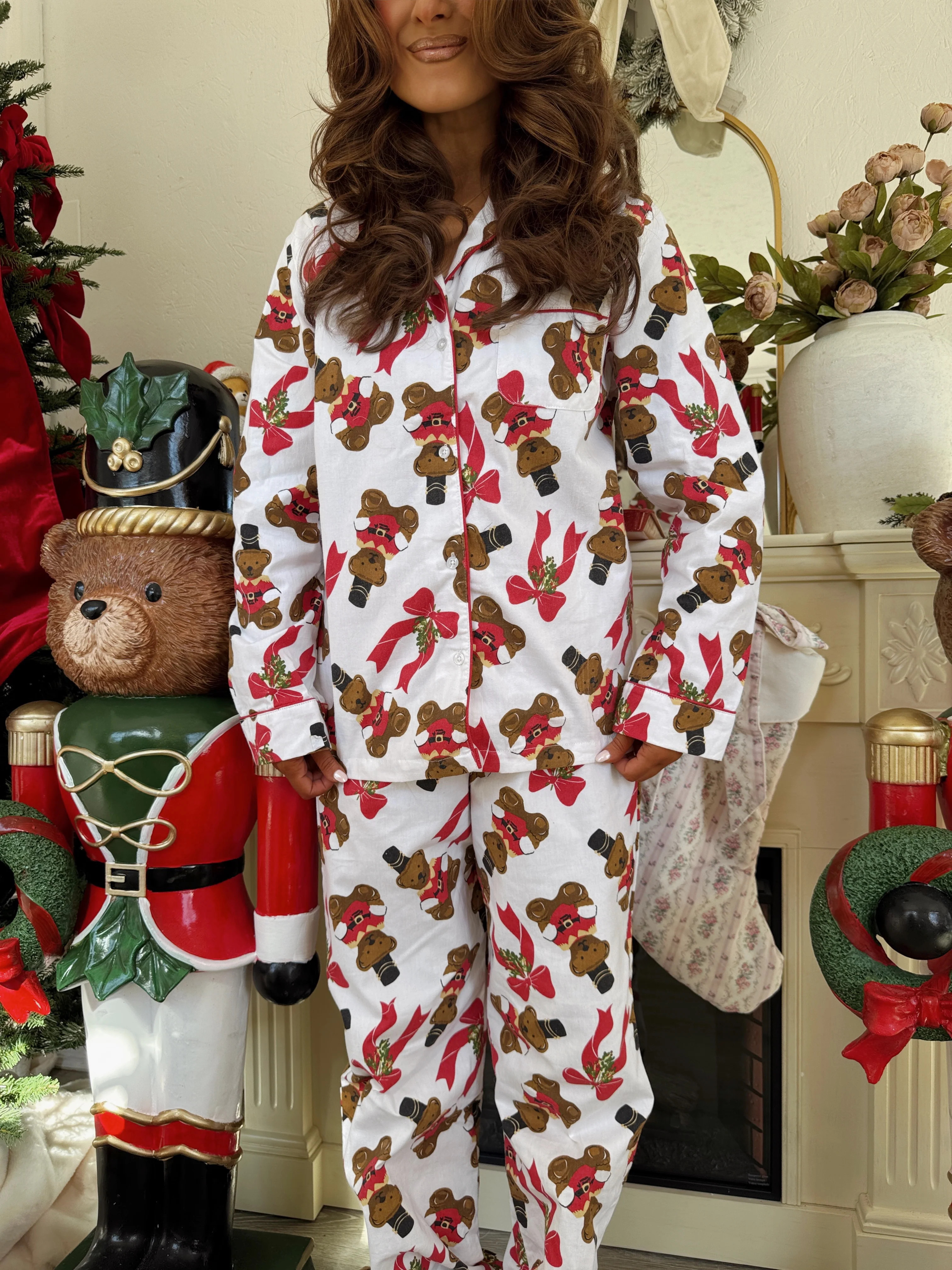 Christmas Teddy Nutcracker Pjs 100% Cotton | Shop Your Darling Style