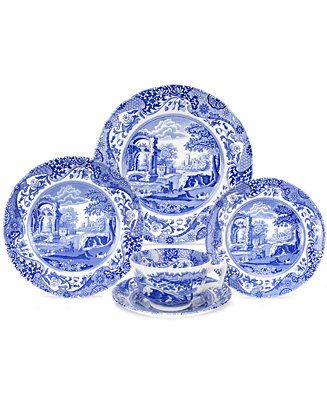 Spode Dinnerware, Blue Italian Collection & Reviews - Dinnerware - Dining - Macy's | Macys (US)
