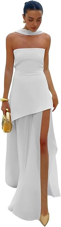 Dessiny Boho Wedding Dresses for Bride with Slit Lace Appliques Long Sleeve Mermaid Bridal Dresse... | Amazon (US)