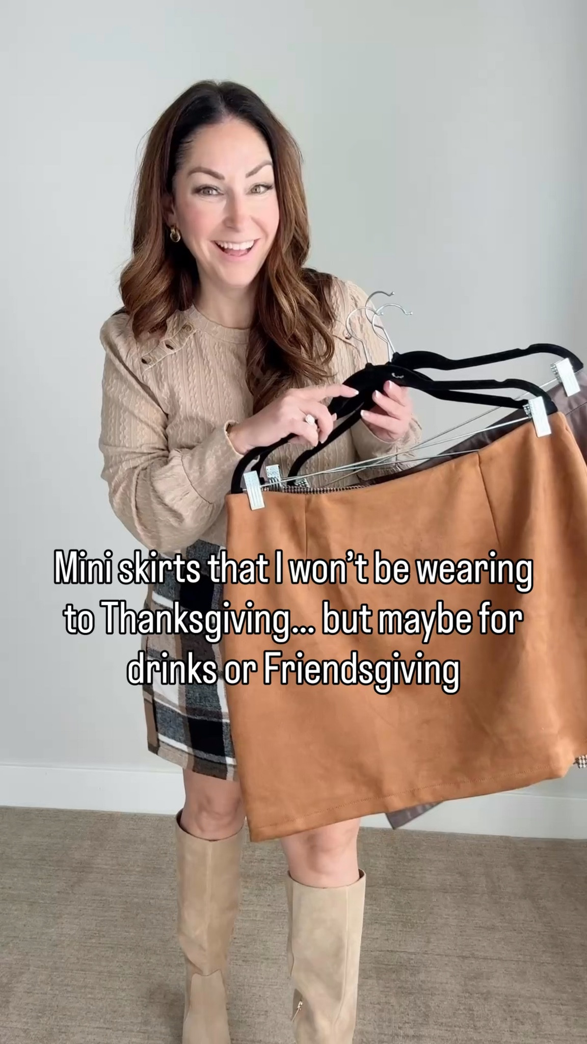 Plaid + boots + cozy textures = fall perfection 🍂 Perfect Friendsgiving look that’s festive and flattering!
- skirts size up wearing XL 
- tops and sweaters tts, L 

#FriendsgivingOutfit #MidsizeStyle #FallFashionInspo #TheRecruiterMom

#LTKMidsize #LTKSeasonal #LTKOver40