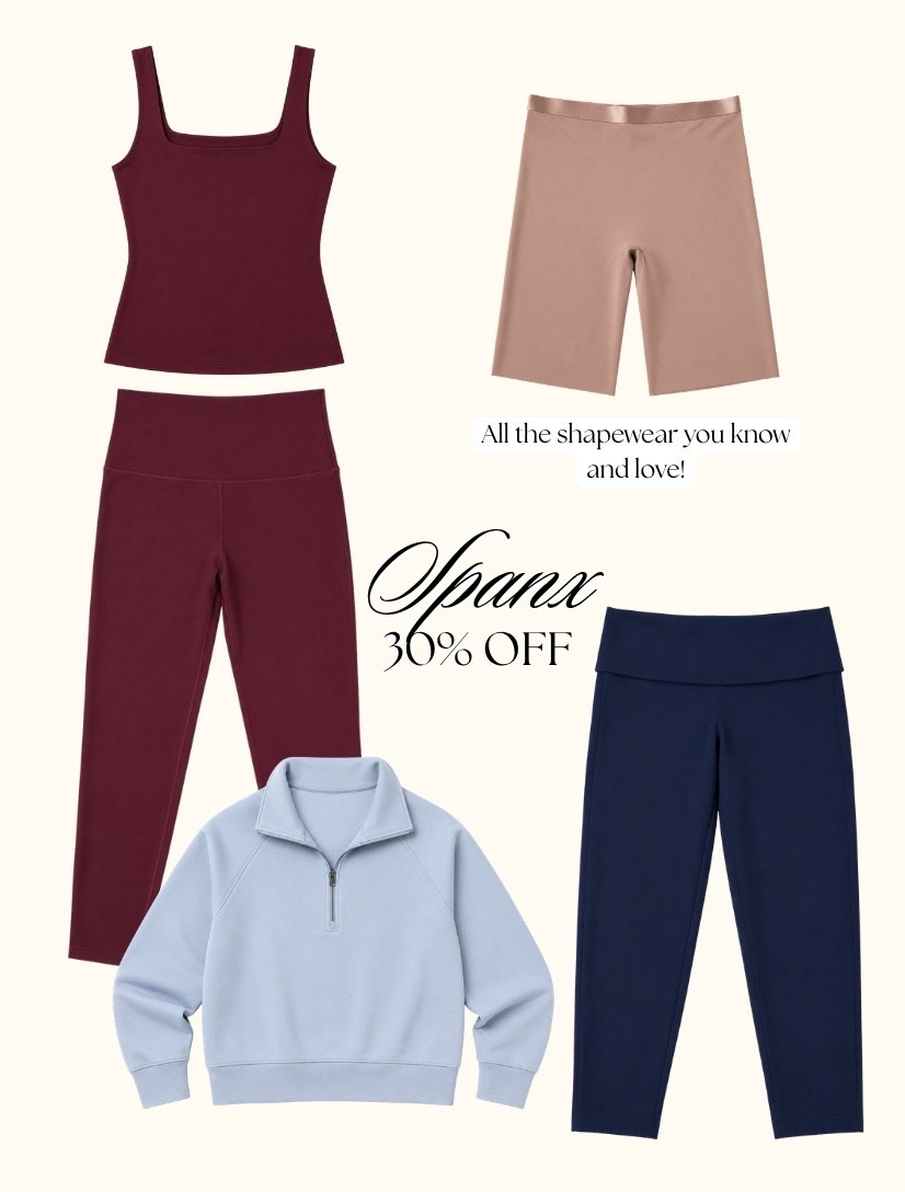 Spanx Sale

Air essentials, booty boost, and undergarments we love. 

I wear an XS in the booty boost and Air Essentials an XS on top and small bottoms.  

@Spanx 
Lounge Wear, fitness

#LTKfitnessgoals #LTKSaleAlert #LTKOver40