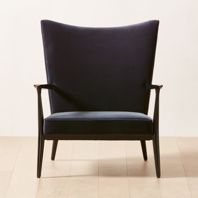 Pull-Up Modern Slate Velvet Dining Chair Model 1321 + Reviews | CB2 | CB2