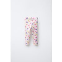 Zara - Printed Ribbed Leggings - Mauve - 1½ Years (33,9 Inches) - Kids | Zara US