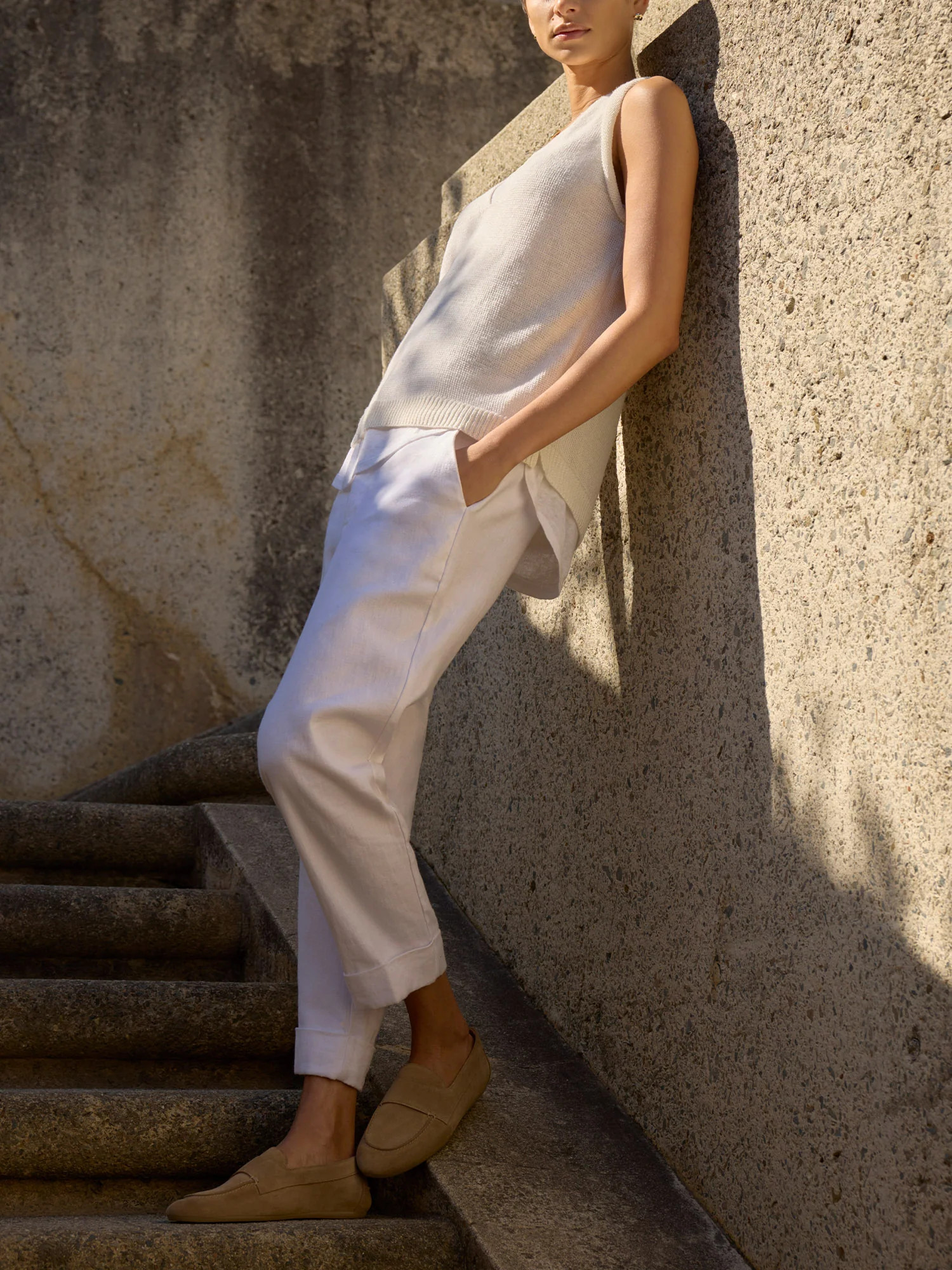 Women's Morrow Layered Looker in Pearl White | Brochu Walker | Brochu Walker