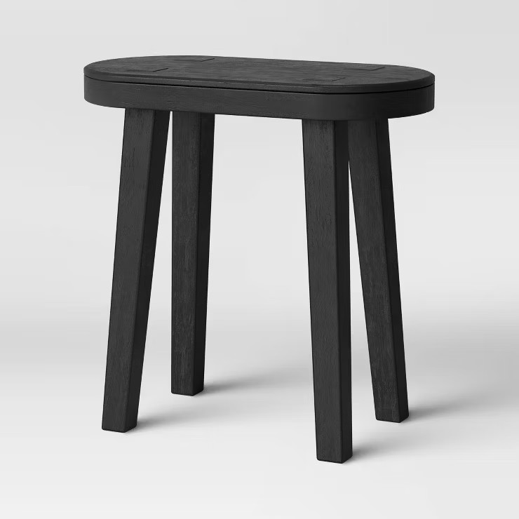 Woodland Carved Wood Accent Table - Black - Threshold™ | Target