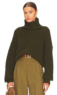 ANINE BING Sydney Sweater in Olive from Revolve.com | Revolve Clothing (Global)