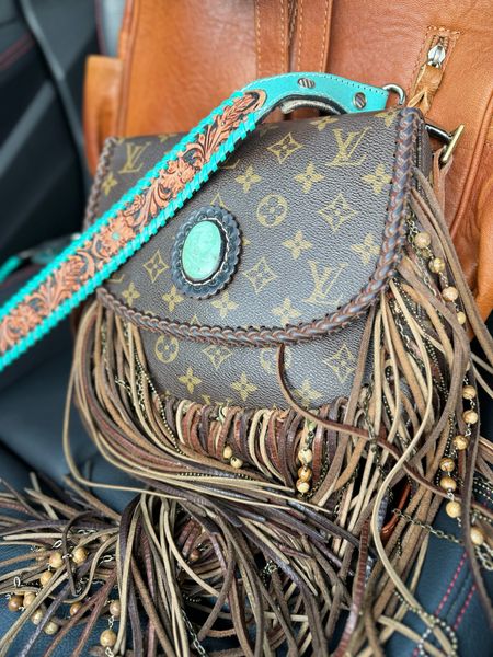 Western Louis Vuitton purse with turquoise strap 

#LTKItBag #LTKFestival #LTKStyleTip