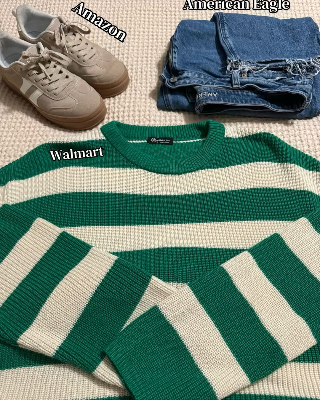 Wearing a 16 in these American Eagle jeans, an xxl in the Walmart sweater (it comes in a shorts set), and Amazon sneakers. 

#LTKPlusSize #LTKMidsize #LTKootd