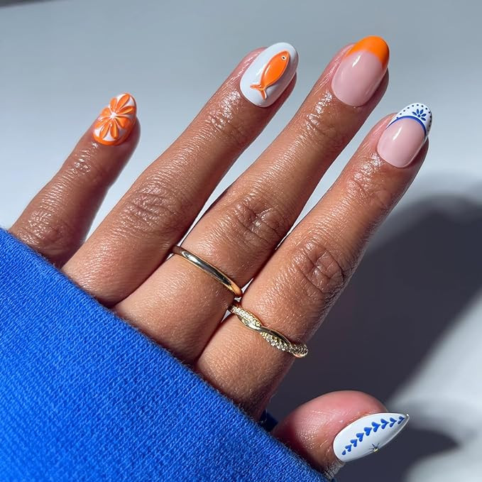 Glamnetic Press On Nails - Short Oval, Glossy Fake Nails 30 Pc Full Kit | Amazon (US)