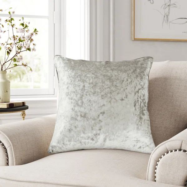 Kathie Lee Ibenz Ice Velvet Square Pillow Cover and Insert | Wayfair North America