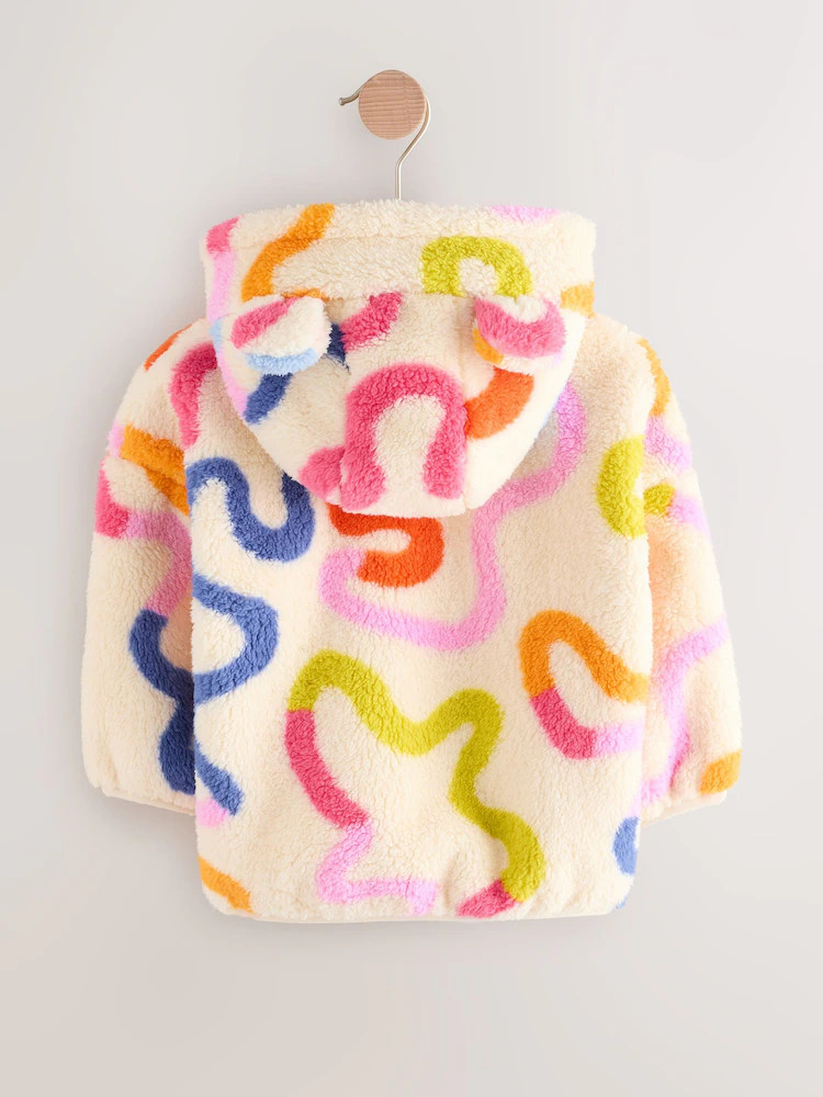 Cream Rainbow Squiggle Zip Through Fleece (3mths-7yrs) | Next EU