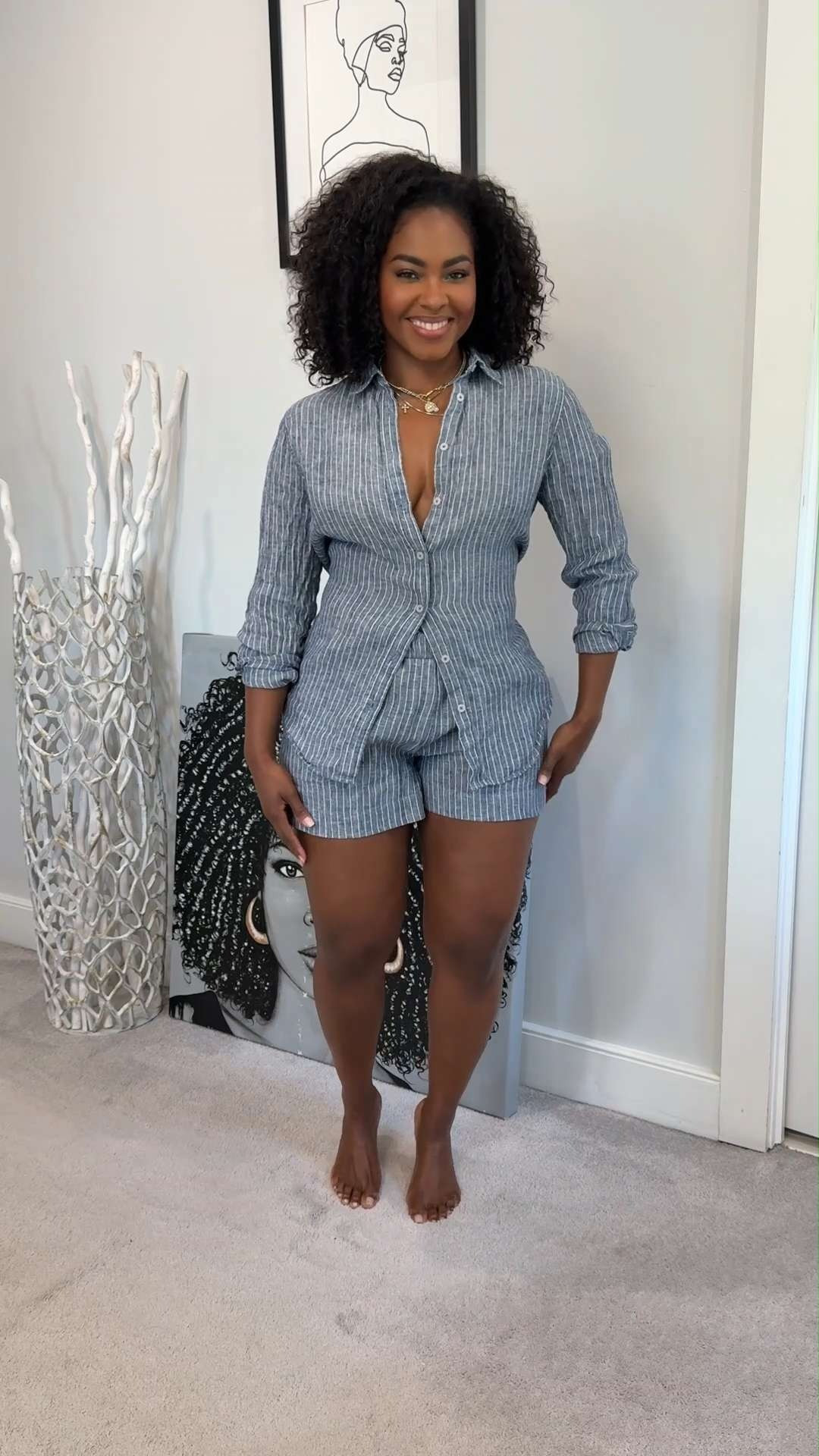 top: XL (I wanted to wear oversized)
shorts: Medium
Casual Outfit
Daily Outfit
Matching Set
Quince Short Set 

 