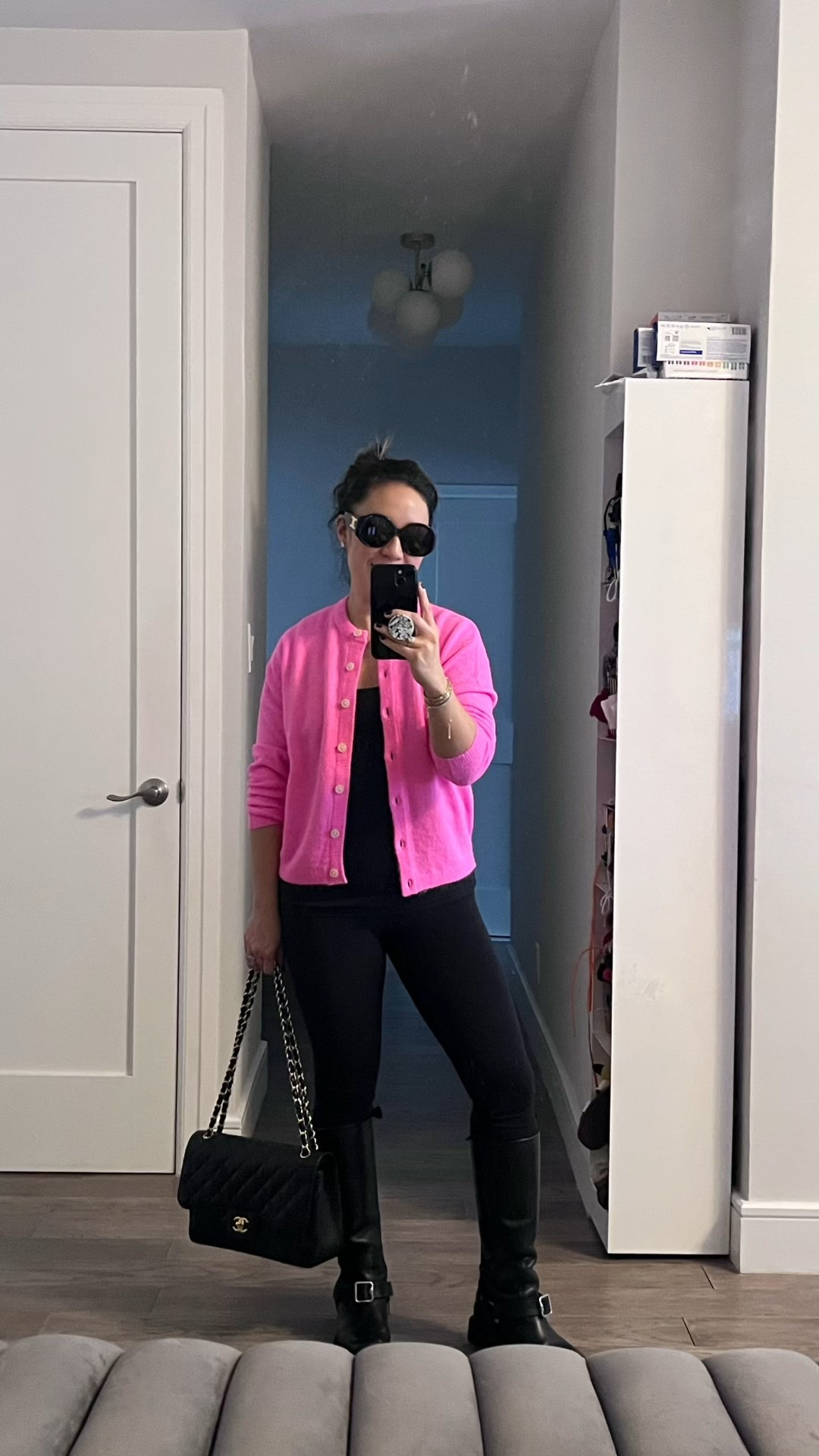 Bright pink cardigan. Perfect for Valentine’s Day. I’m wearing an xxs. Do we like it styled open or buttoned up?

#LTKValentine #LTKootd #LTKmomlife