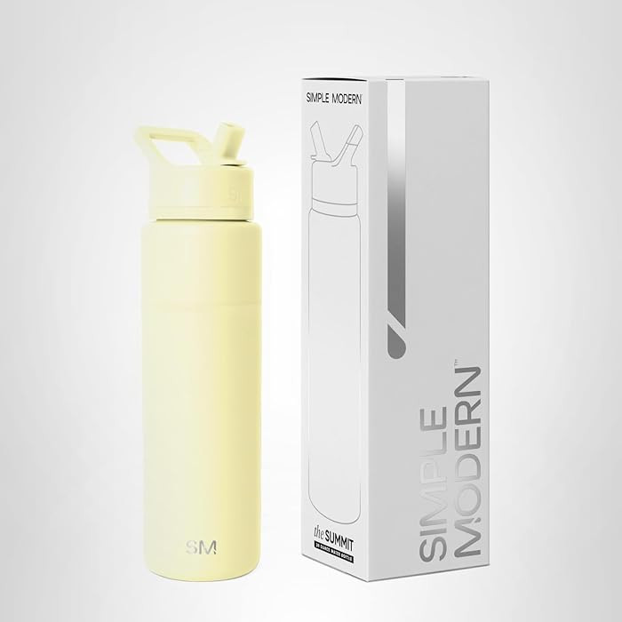 Simple Modern Water Bottle with Straw Lid | Vacuum Insulated Stainless Steel Metal Thermos | Reus... | Amazon (US)