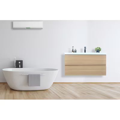 Moreno Bath  Moreno Bohemia 42-in White Oak Single Sink Bathroom Vanity with Pure White Acrylic ... | Lowe's