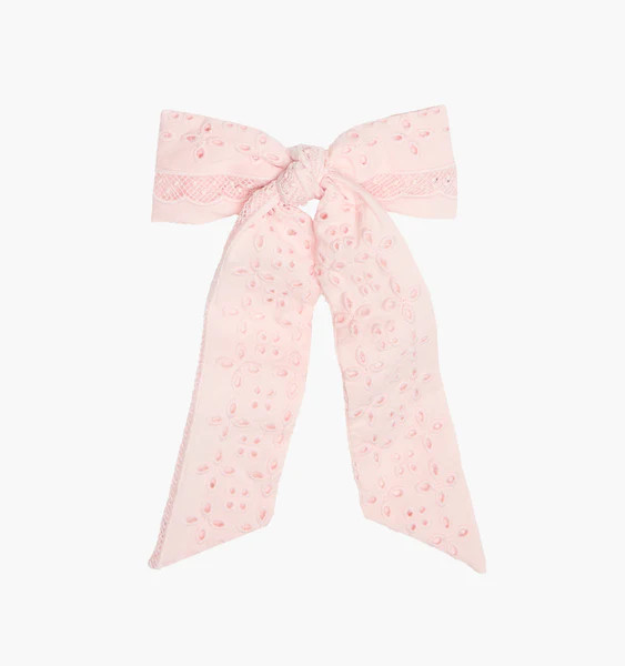 The Belle Bow - Pink Broderie Voile | Hill House Home US