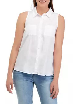 WORKSHOP Republic Clothing Women's Button Down Shirt with High Low Hem | Belk