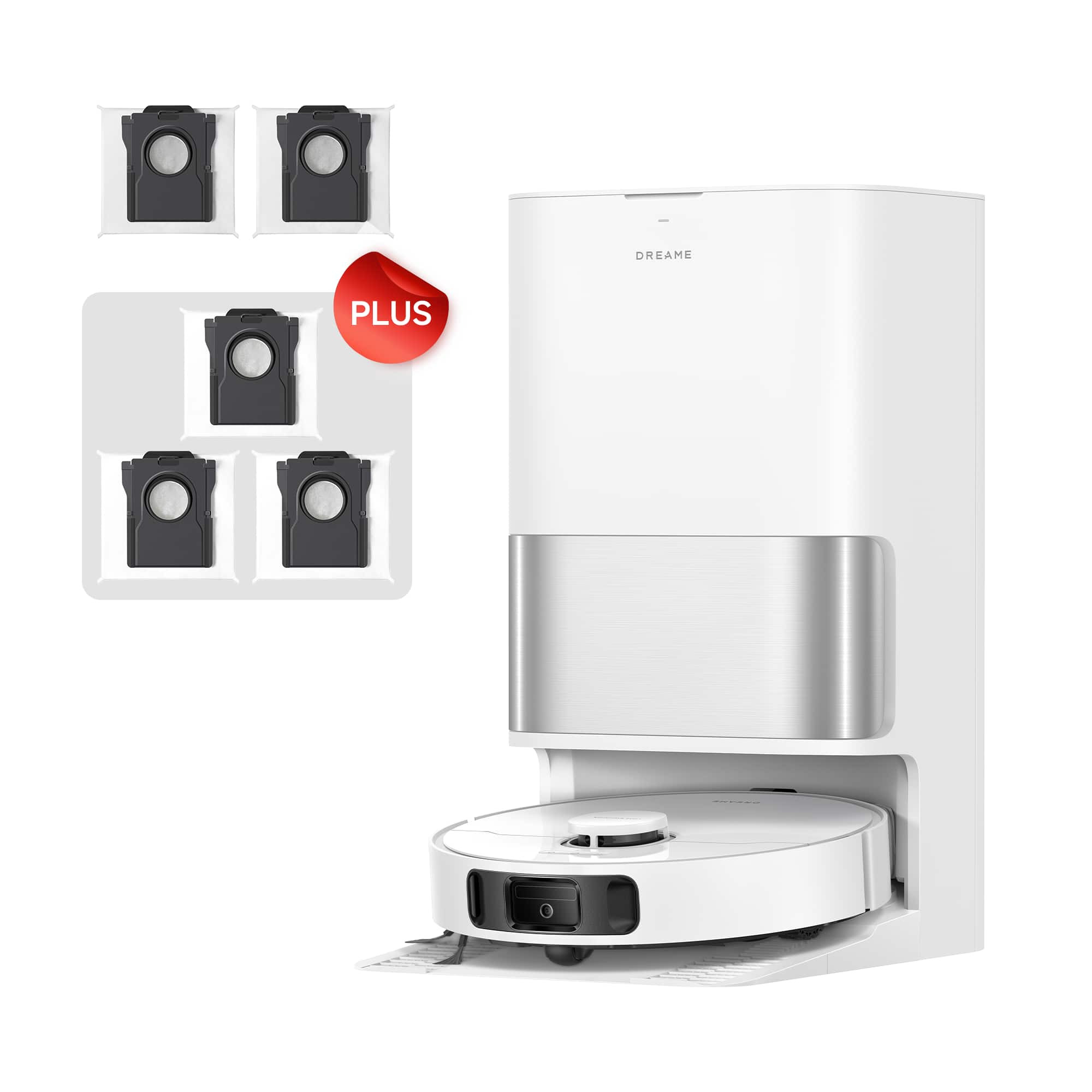 Dreame - D30 Ultra Kit Robot Vacuum and Mop, 25KPa, All-in-1 Base Station with 100 Days Auto-Empty, Extendable mop - White | Best Buy U.S.
