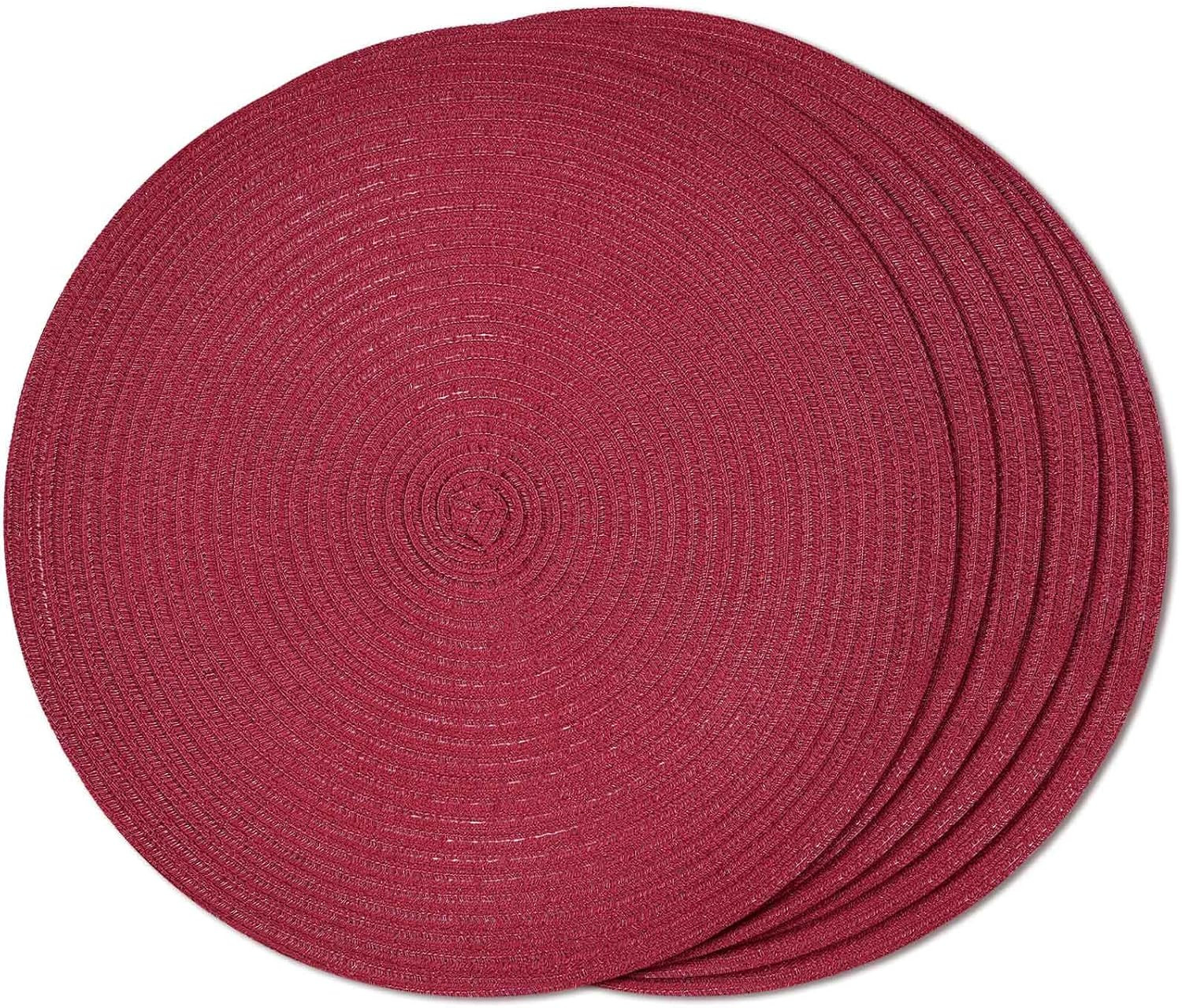 FunWheat Round Braided Placemats Set of 6 Place mats for Dining Tables Woven Heat Resistant Table... | Amazon (US)
