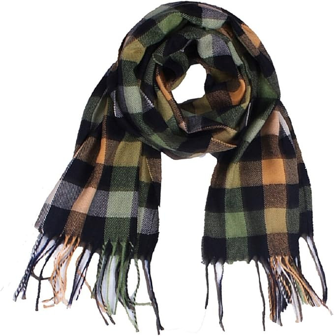 Wander Agio Winter Kids Scarf Warm Shawls Scarves Parent-child Scarf Womens Plaid Scarfs Small | Amazon (US)