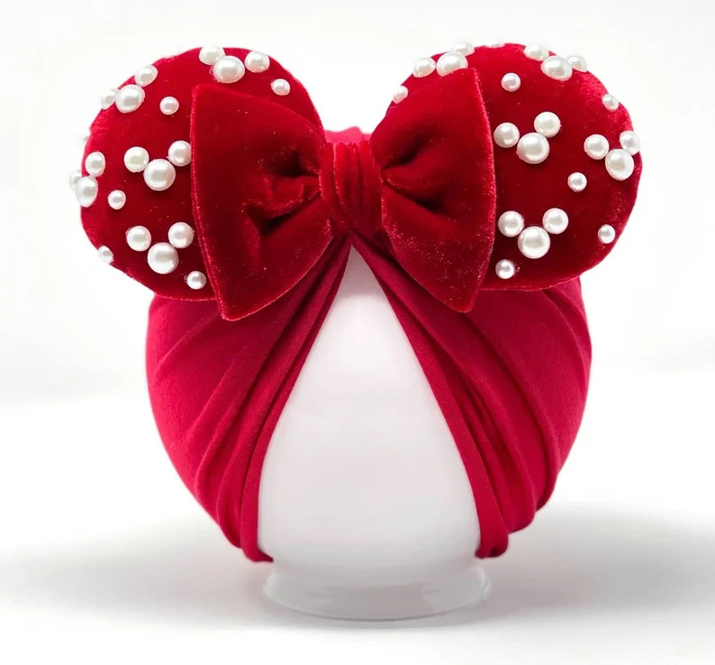 Red Velvet || Minnie Ears Headwrap || Minnie Ears Turban || Disney Parks Accessory || Minnie Ears... | Etsy (US)