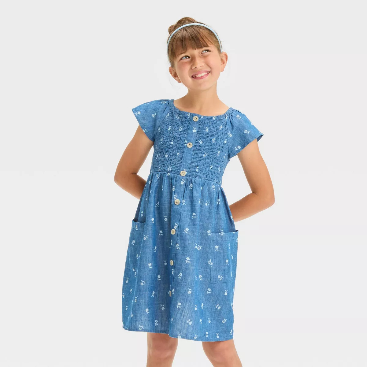 Girls' Short Sleeve Woven Dress - Cat & Jack™ | Target