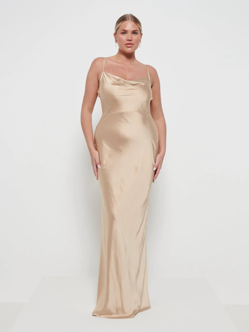 Keisha Maxi Bridesmaid Dress - Matte Bronze | Pretty Lavish (UK)
