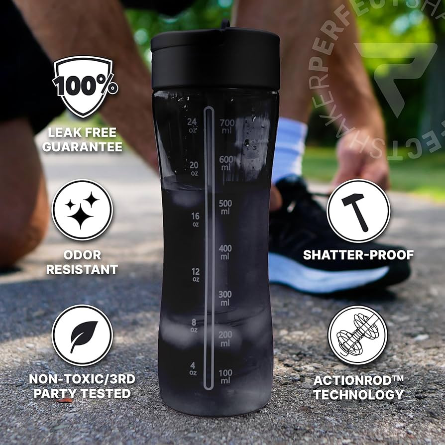 PerfectShaker Luma Series Tritan Shaker Bottle with Built-In Straw & Measurement Scale \u2013 28o... | Amazon (US)