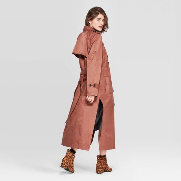 Women's Long Sleeve Banded Cuff Trench Coat - A New Day™ Brown | Target