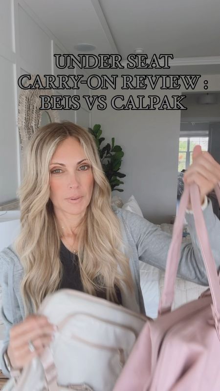 I put two of my favorite carry-on bags to the test to see which one holds more!  The clear winner was the CALPAK for under the seat. We brought the Beis Carry-On Roller with thenCalpak duffle. 

I also love the iFly suitcases from Walmart and can use one of the other bags as your under the seat bag. 

#LTKFamily #LTKTravel #LTKStyleTip