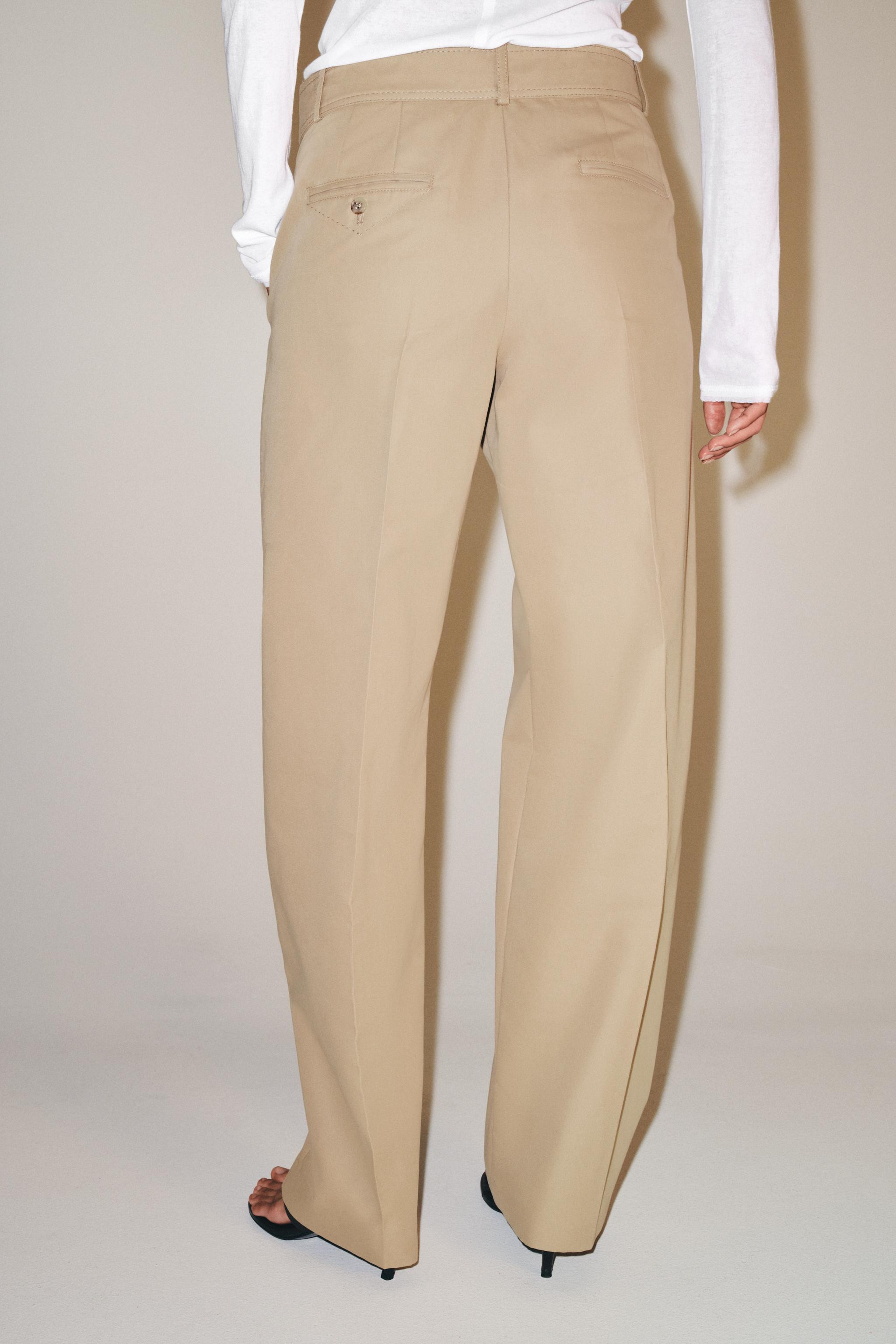 ZW COLLECTION BELTED DARTED TROUSERS | Zara UK