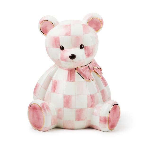 MacKenzie-Childs Rosy Bear Bank Figurine | MacKenzie-Childs