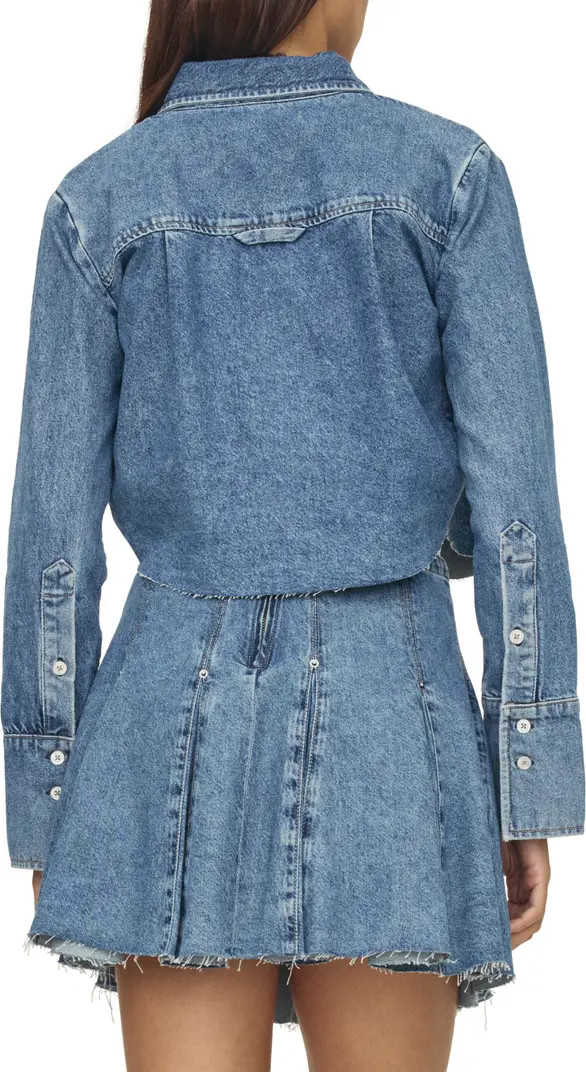 WARP+WEFT Anr High-Low Crop Denim Shacket | Nordstrom | Nordstrom