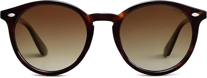 SOJOS Retro Round Polarized Sunglasses for Women Men Classic Vintage Sunnies SJ2069 | Amazon (US)