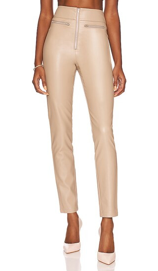 Adonia Zipper Front Pant in Taupe | Revolve Clothing (Global)