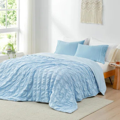 Seersucker Cooling Comforter - Reversible Summer Quilt for Hot Sleepers, Reduces Skin Temp 2-5 Degrees, Pet-Friendly, Machine Wash Tumble Dry Low | Wayfair North America