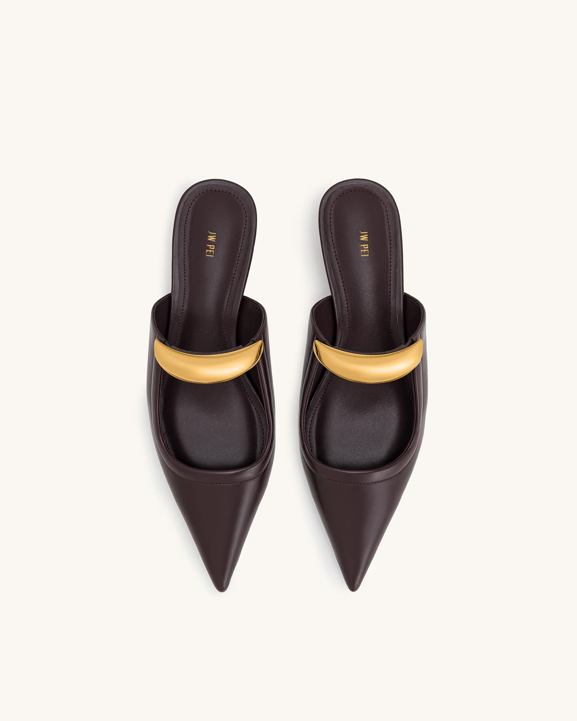 Helena  Pierced Mules- Claret Red | JW PEI US