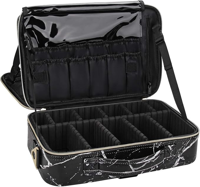 Relavel Travel Makeup Train Case Makeup Cosmetic Case Organizer Portable Artist Storage Bag with ... | Amazon (US)