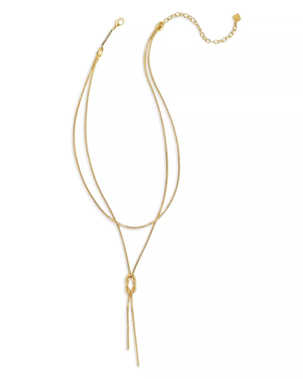 Annie Infinity Knotted Snake Chain Layered Lariat Necklace in 14K Gold Plated, 17" | Bloomingdale's (US)