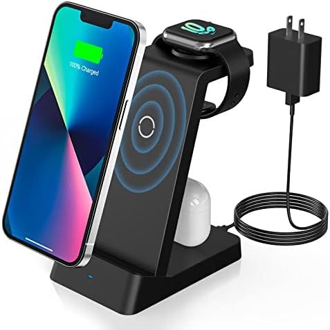 Amazon.com: Wireless Charging Station, 18W Fast Wireless Charger Compatible with iPhone 13/12/11/... | Amazon (US)