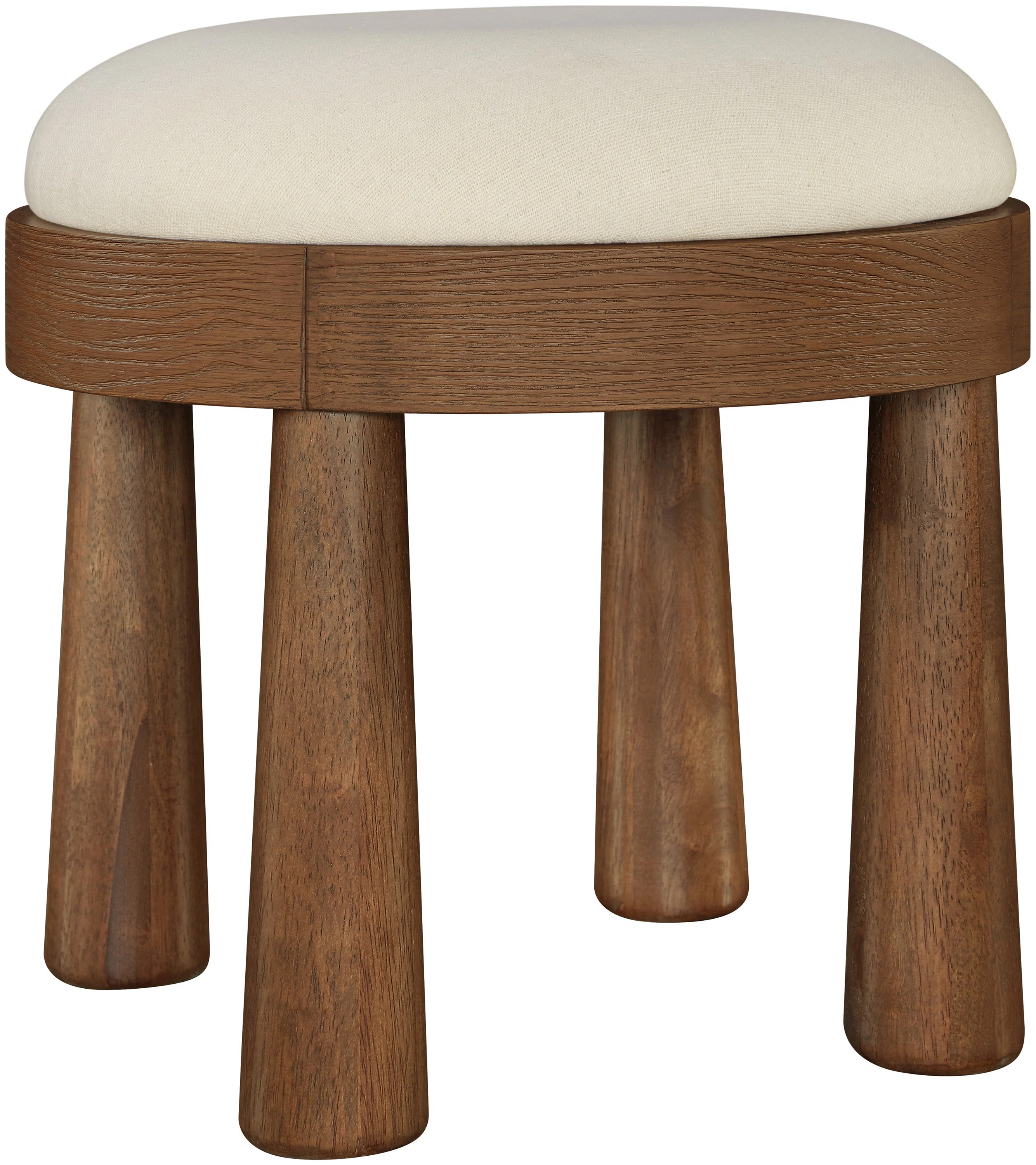 Latitude Run® Larea Linen Textured Fabric Upholstered Ottoman | Wayfair | Wayfair North America