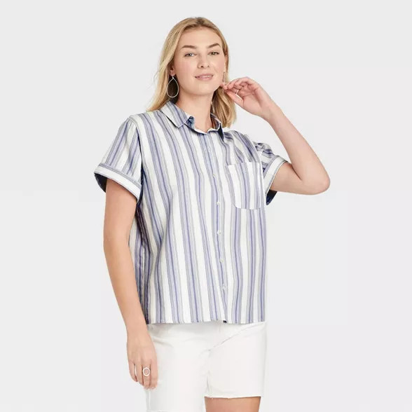 Women's Short Sleeve Button-Down Shirt - Universal Thread™ | Target