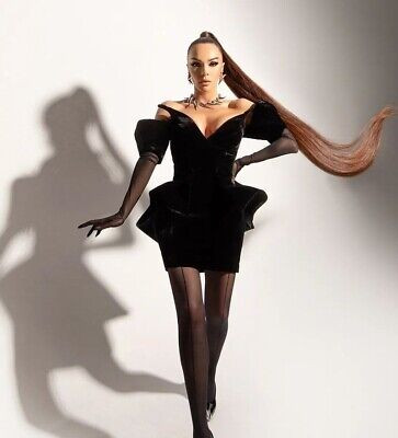 Mugler X H&M HM Velvet Peplum Dress Black Size UK 8 22 US 4 18 EUR 36 50 New | eBay AU