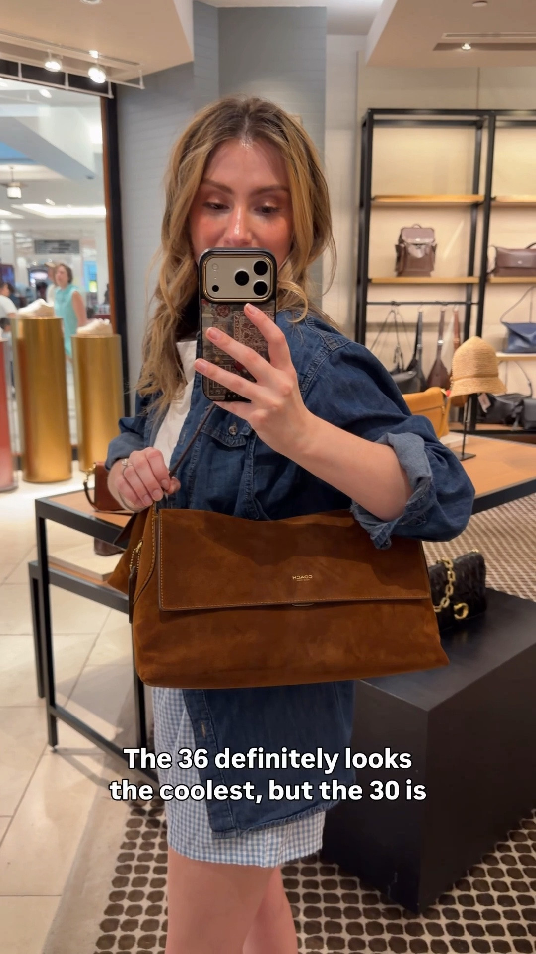 POV: Your husband says, “Pick whichever Coach bag you want.” 😍 Comment SHOP & I’ll dm you the links ♥️

It’s my birthday this week and my husband told me I could pick out whatever Coach bag I want 👜

I was really drawn to the Tabbies today! The new colors are beautiful! They also had a ton of colorful barrel bags.

I was shook when I saw they had a Rogue in store! She almost came home with me but I prefer maple over black. But trust, if she had been maple she would have come home with me 😍

I was really interested in the Chelsea bags but wasn’t sure if the Chelsea 36 or 30 were best. I think the 36 looks the coolest but the 30 is more practical. I also wasn’t sure if I liked maple or suede best. Which one would you have picked?

They also had a baby kisslock which was a contender! Which one do you think I got?!

Coach bag
Coach bags